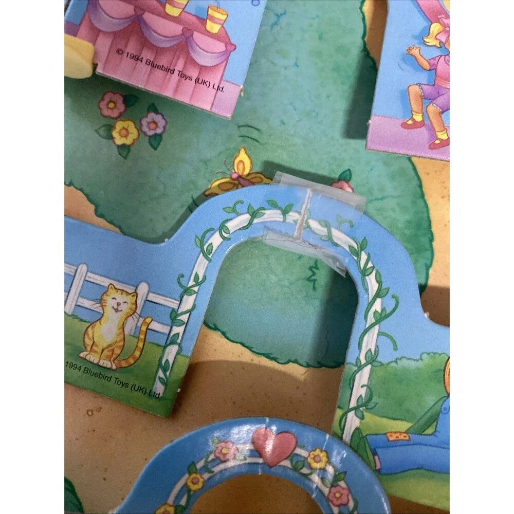 Vintage Polly Pocket Doll Party Board Game RoseArt 1994, Incomplete
